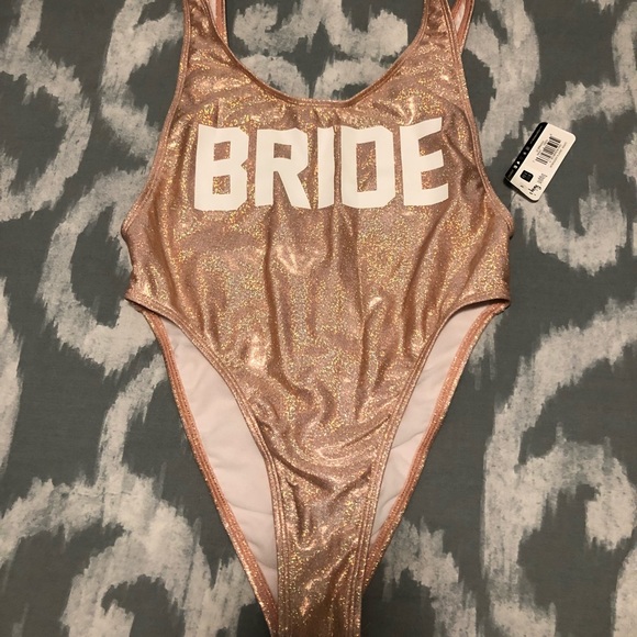 Rose gold bride swimsuit Clearance